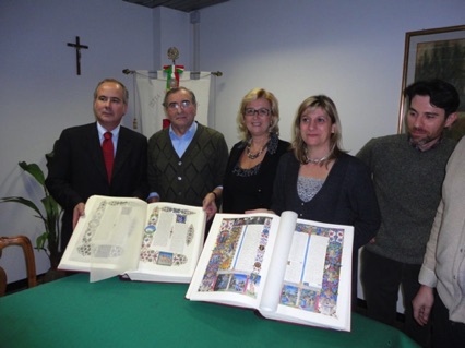 Montichiari
Consegna della copia della
Bibbia di Borso d'Este da parte
della UBI Banca al Comune